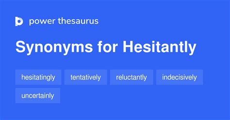 hesitant synonym|antonyms for hesitantly.